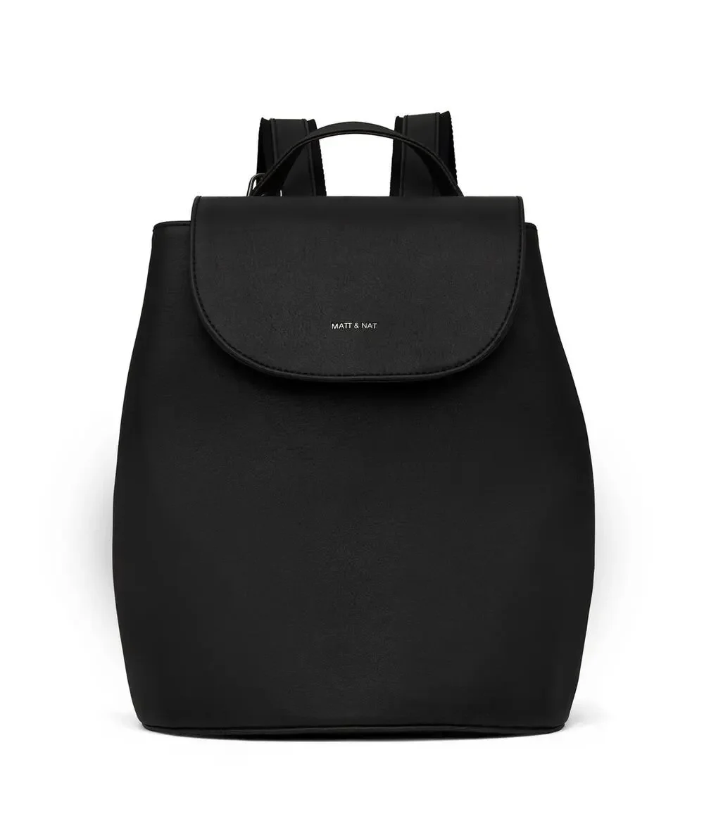 Matt & Nat Soho Black Vegan Leather Backpack Vintage Collection